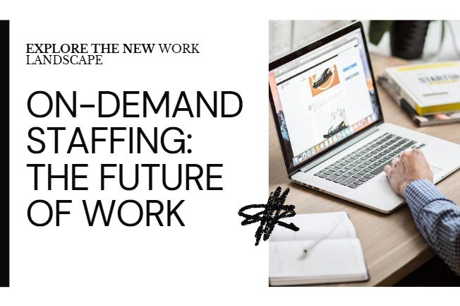 An infographic showing the shift from traditional hiring to on-demand staffing models.